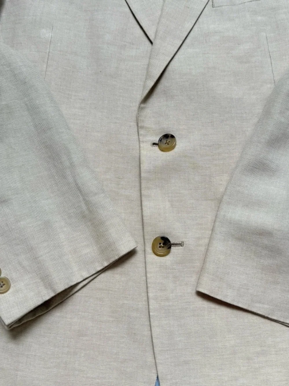 Brooks Brothers Madison 1818 Light Beige Linen Blend Sportcoat Sz 42R - Picture 6 of 8